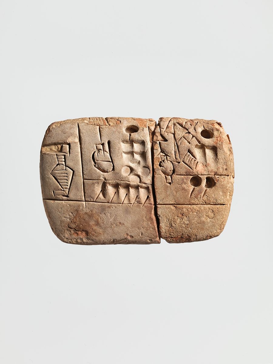 Tablette cunéiforme, env. 3100 - 2900 av. è. c.